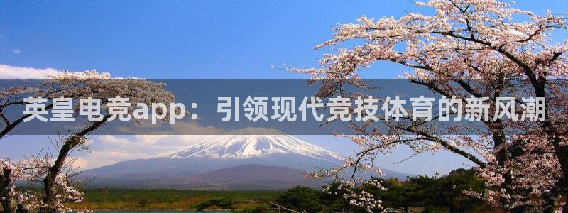 易游电竞官网：英皇电竞app：引领现代竞技体育的新风潮