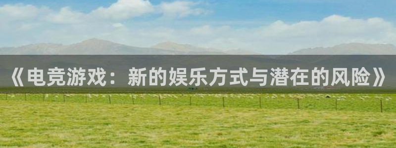 易游电竞官网：《电竞游戏：新的娱乐方式与潜在的风险》