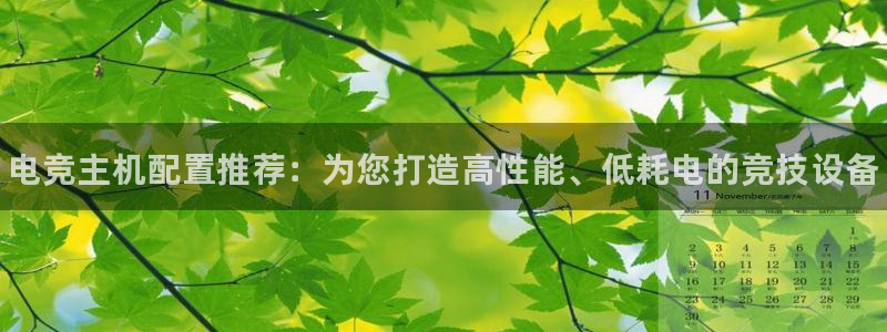 易游电竞：电竞主机配置推荐：为您打造高性能、低耗电的竞技设备