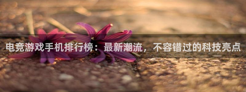 易游电竞：电竞游戏手机排行榜：最新潮流，不容错过的科技亮点