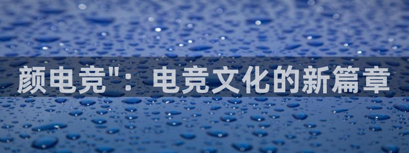 易游电竞官网：颜电竞\