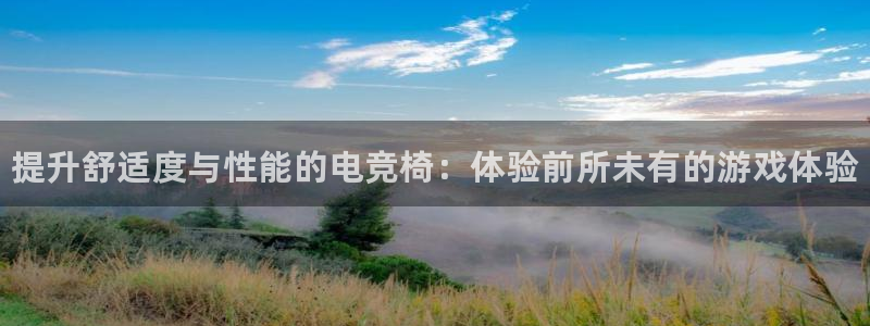 易游电竞：提升舒适度与性能的电竞椅：体验前所未有的游戏体验